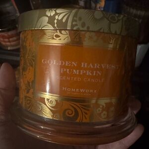 HomeWorx Golden Harvest Pumpkin Scented Candle